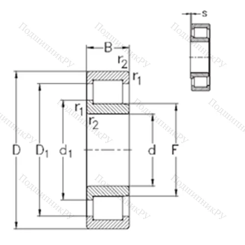 Подшипник роликовый радиальный NJ 2320-VH