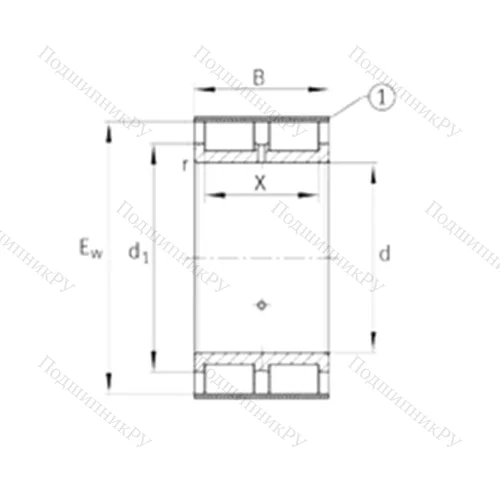 Подшипник роликовый радиальный RSL 185005-A от производителя  INA