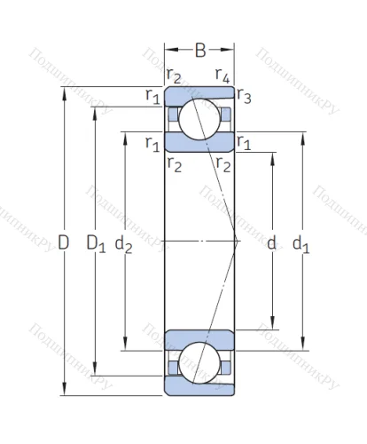 Сверхточный подшипник 7022 ACDGA/P 4A от производителя  SKF