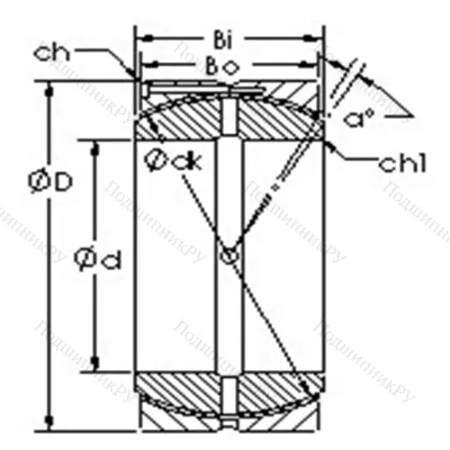 Подшипник скольжения сферический GEC 440HCS от производителя  AST