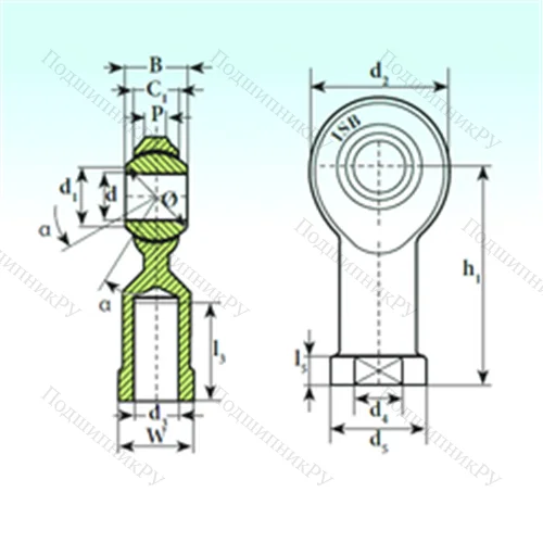 Подшипник скольжения сферический TSF.R 18 от производителя  ISB