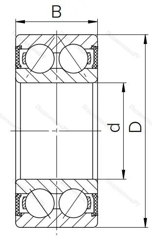 Радиально-упорный шариковый подшипник 3056215 2RS (3215 A 2RSTN) в Екатеринбурге