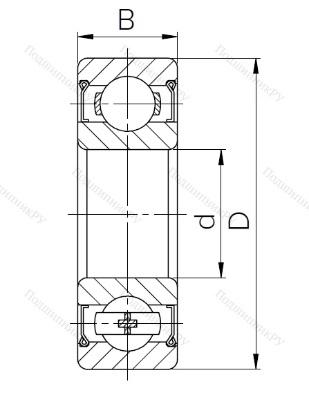 Шариковый однорядный подшипник 80101 (6001 ZZ) в Екатеринбурге