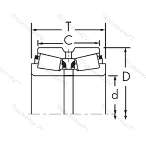 Подшипник роликовый радиально-упорный HH 221432/HH 221410DC+HH 221432XA
