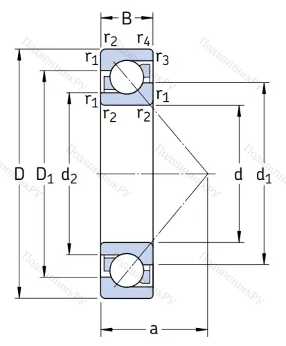 Однорядный шариковый подшипник 7213 BEP от производителя  SKF