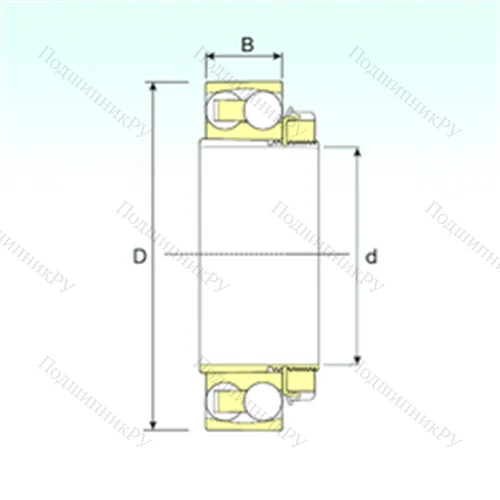 Подшипник шариковый радиальный самоцентрирующийся 1319 K+H 319 от производителя  ISB