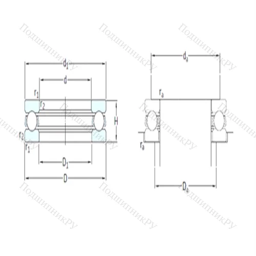 Подшипник шариковый упорный 51105 от производителя  SKF
