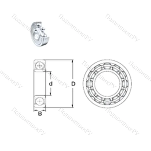 Подшипник шариковый радиальный S 6204-2Z от производителя  ZEN Подшипник шариковый радиальный S 6204-2Z от производителя  ZEN