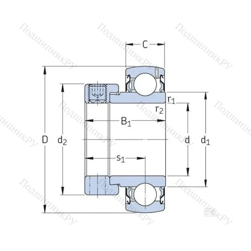 Корпусный подшипник YET 205-014 в Екатеринбурге