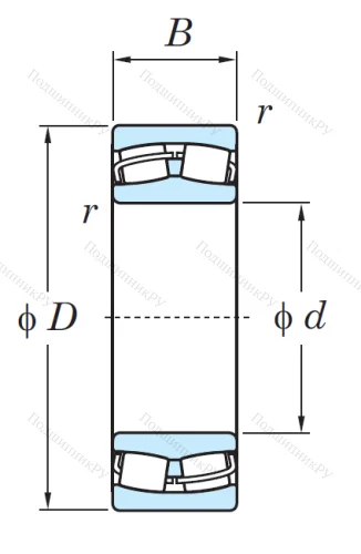 Сферический роликовый подшипник 22314 RZW 33 от производителя  KOYO
