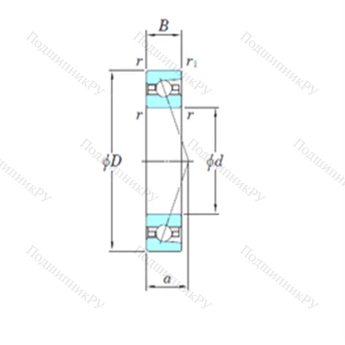 Подшипник шариковый радиально-упорный HAR 034CA