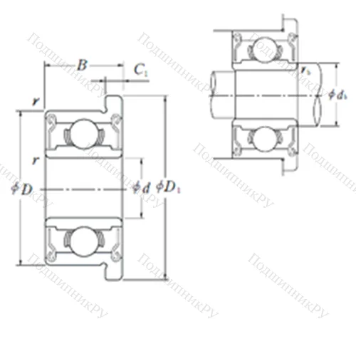 Подшипник шариковый радиальный MF 63ZZ от производителя  NSK
