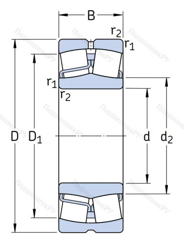 Сферический роликовый подшипник с конической посадкой на вал 23220 CCK/W 33 от производителя  SKF