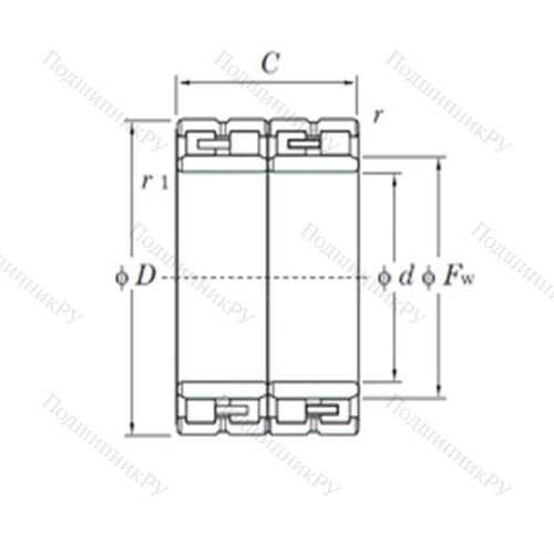 Подшипник роликовый радиальный 74FC 52400W