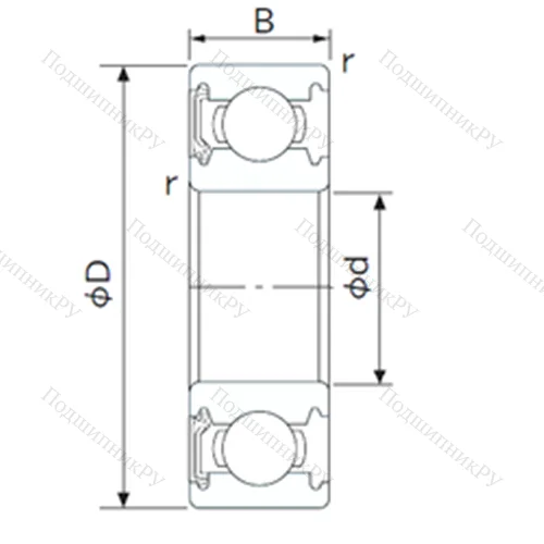 Подшипник шариковый радиальный 6300NKE