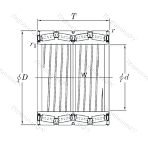 Подшипник роликовый радиально-упорный 47TS 916028D от производителя  KOYO