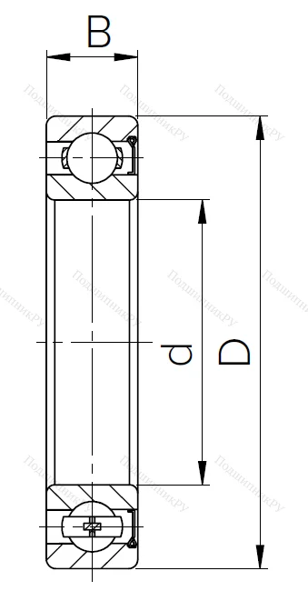 Шариковый однорядный подшипник 60104 (6004 Z) в Екатеринбурге
