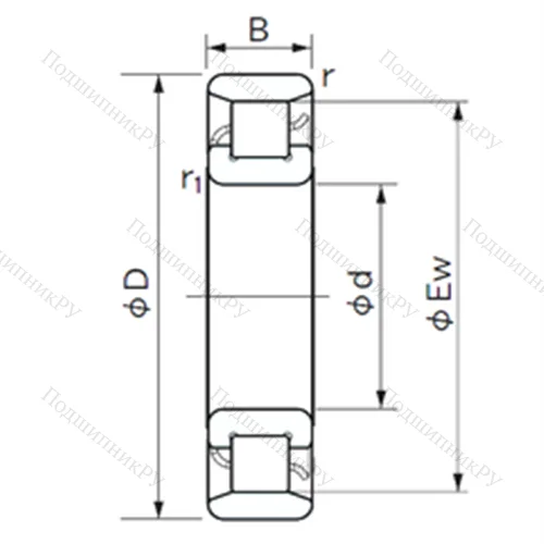 Подшипник роликовый радиальный N 1056