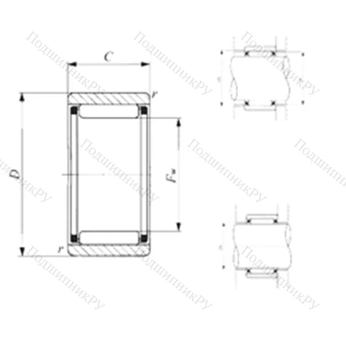 Подшипник игольчатый радиальный RNAF 557220