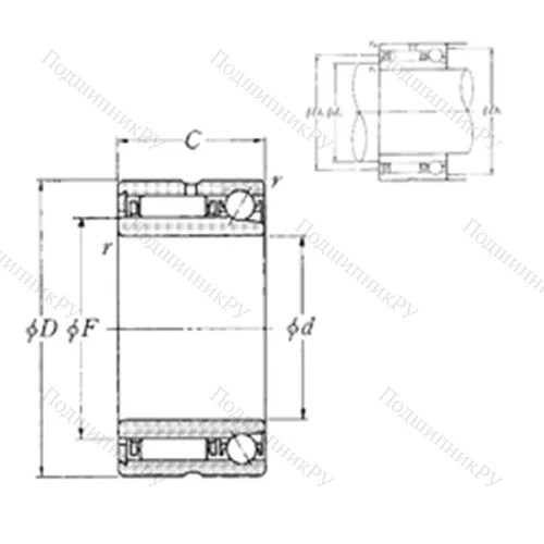 Подшипник комбинированный NKIA 5914 от производителя  NTN