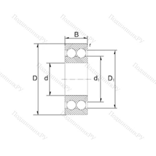Подшипник шариковый радиально-упорный 3805