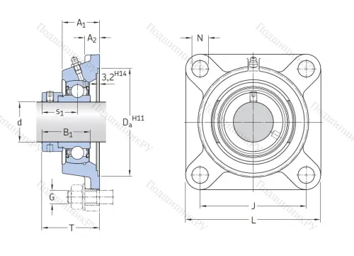 Подшипниковый узел FY 50 FM в Екатеринбурге