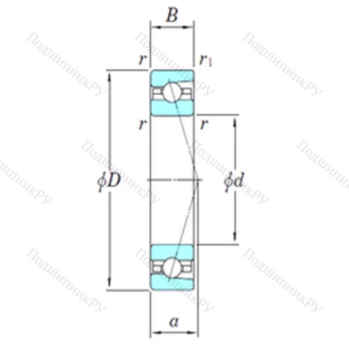 Подшипник шариковый радиально-упорный 3NCHAC 918CA