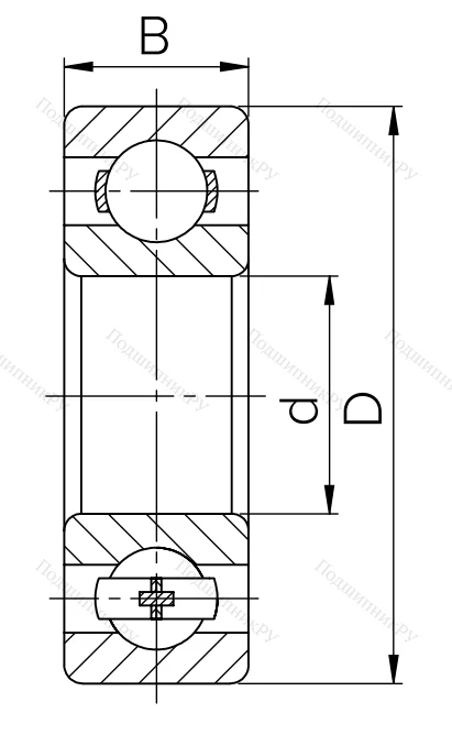Шариковый однорядный подшипник 180308 T (6308 2RST) в Екатеринбурге