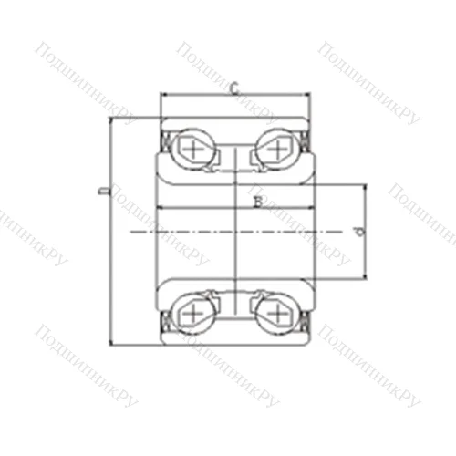 Подшипник шариковый радиально-упорный IJ 111011 от производителя  ILJIN