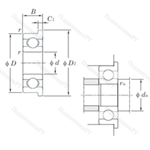 Подшипник шариковый радиальный F 637
