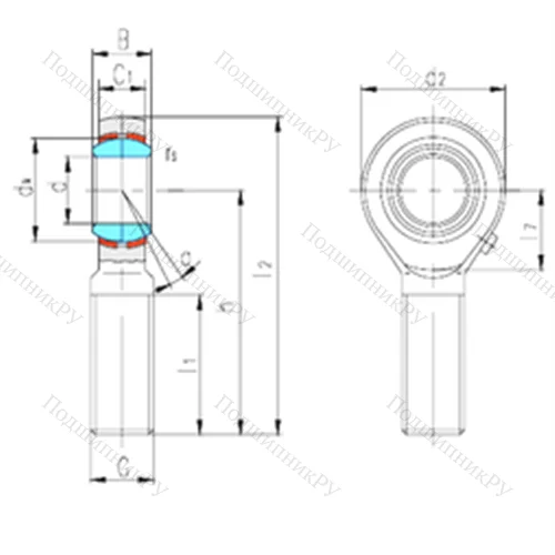 Подшипник скольжения сферический SAZP 15N от производителя  LS Подшипник скольжения сферический SAZP 15N от производителя  LS