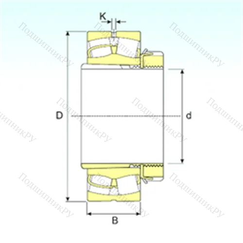 Подшипник роликовый радиальный самоцентрирующийся 22309 EKW 33+H 2309 от производителя  ISB