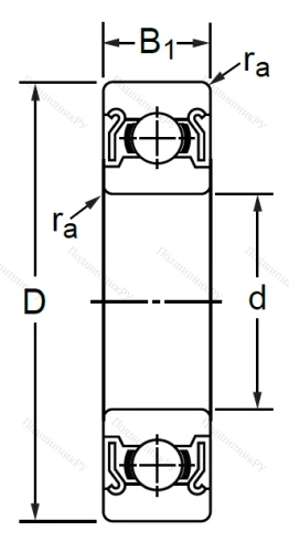 Дюймовый шариковый подшипник RMS 15 ZZ (MJ 1-7/8-2Z) в Екатеринбурге