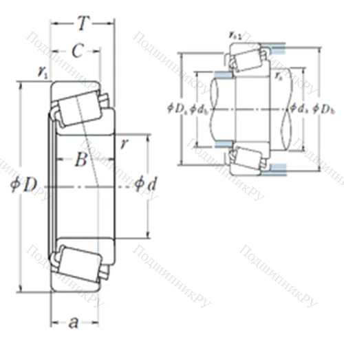 Подшипник роликовый радиально-упорный 346/332 от производителя  NSK