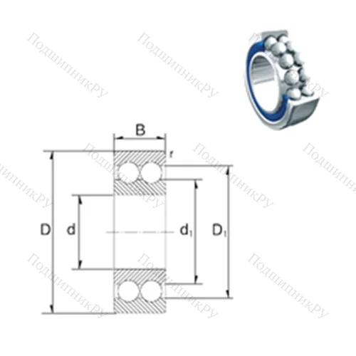 Подшипник шариковый радиально-упорный S 5309-2RS от производителя  ZEN