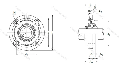 Подшипниковый узел UCFC 207 в Екатеринбурге Подшипниковый узел UCFC 207 в Екатеринбурге