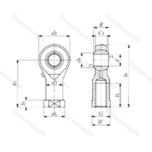 Подшипник скольжения сферический PHSA 18 от производителя  IKO