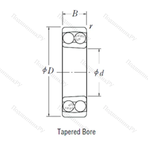 Подшипник шариковый радиальный самоцентрирующийся 1206 K
