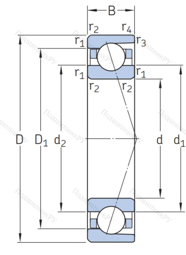 Сверхточный подшипник 708 CDGA/HCP 4A от производителя  SKF
