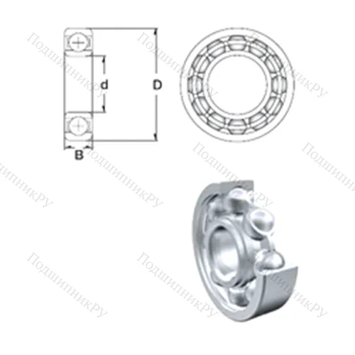 Подшипник шариковый радиальный S 61817