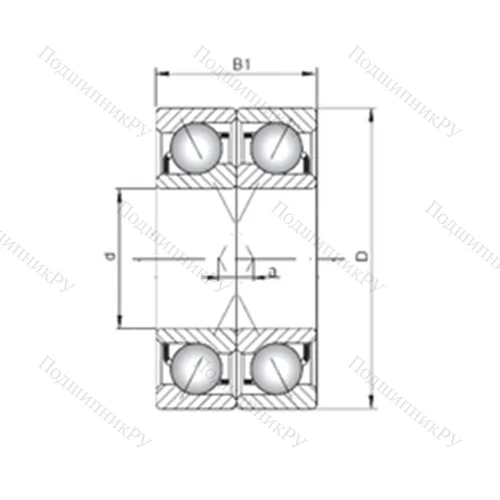 Подшипник шариковый радиально-упорный 71900 CDF от производителя  ISO