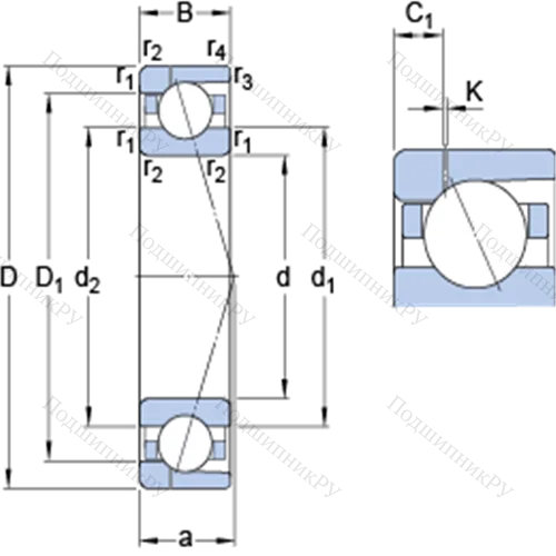 Прецизионные радиально-упорные шарикоподшипники 7034 ACD/HCP 4AH 1 от производителя  SKF Прецизионные радиально-упорные шарикоподшипники 7034 ACD/HCP 4AH 1 от производителя  SKF