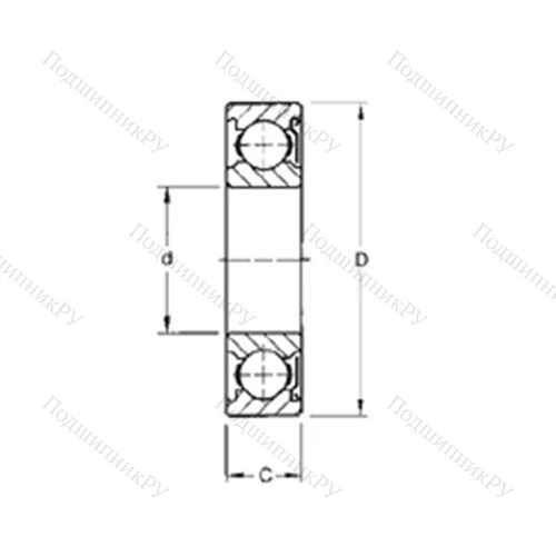 Подшипник шариковый радиальный 212KD