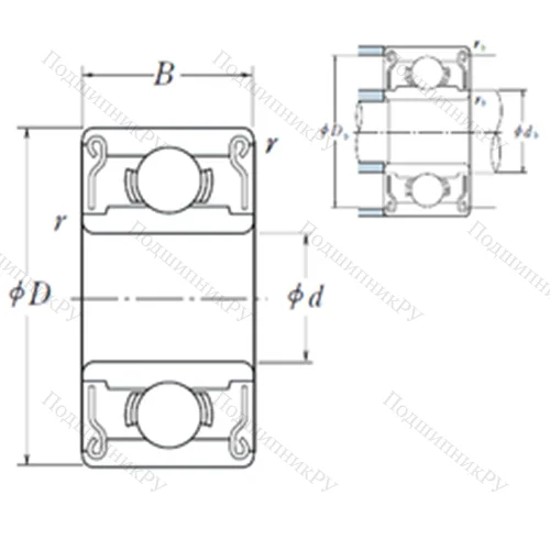 Подшипник шариковый радиальный MR 115 ZZ