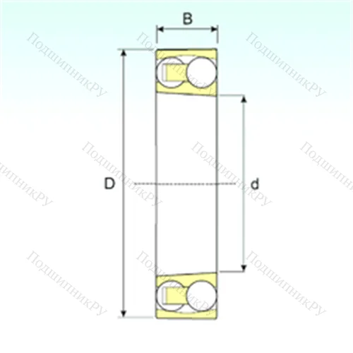 Подшипник шариковый радиальный самоцентрирующийся 2308 KTN 9