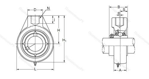 Подшипниковый узел UCHA 208 (UCHB 208) в Екатеринбурге