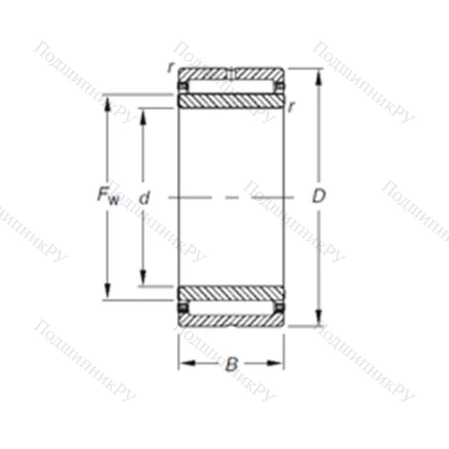 Подшипник игольчатый радиальный NA 4919 от производителя  TIMKEN