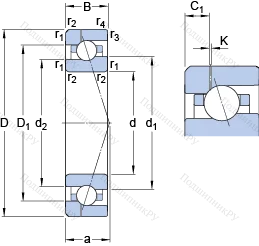 Подшипник 7006 ACE/HCP 4AH 1 в Екатеринбурге