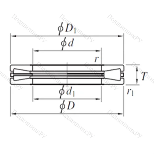 Подшипник роликовый упорный THR 830