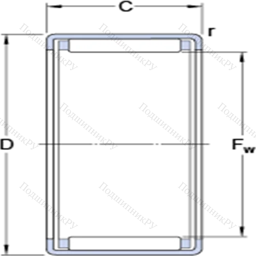 Игольчатые роликоподшипники со штампованным наружным кольцом